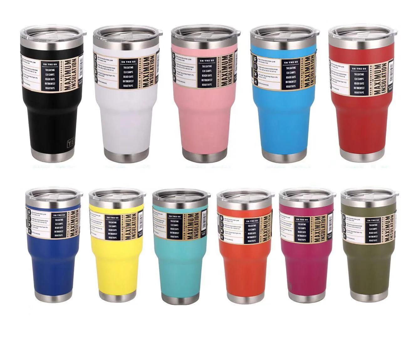 Factory Wholesale Yetys Magnetic Cover Insulated Vacuum Yeticooler Tumbler Water Bottle Wine Cup Coffee Cup With Magnetic Lids