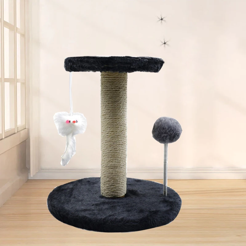 Sisal Cat Scratching Post For Cats Kitten Climbing Post Jumping Tower Toy With Ball Cat Scraper