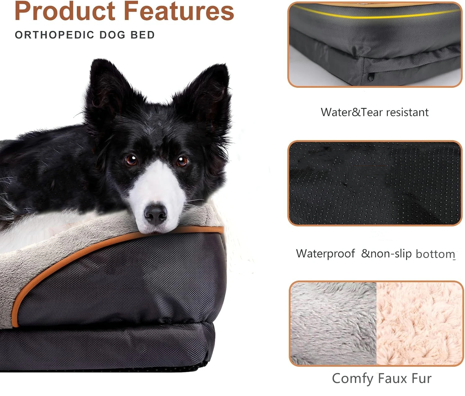 Egg Crate Orthopedic Foam Pets Dog Sofa Bed & Sofa with Removable Washable Cover Dog Sleeper for pets dogs