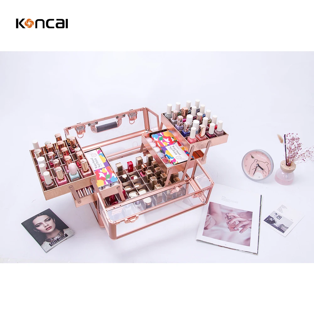Rolling Makeup Table Nail manicure Trolley  table Vanity Box Cosmetics Beauty Case Organiser