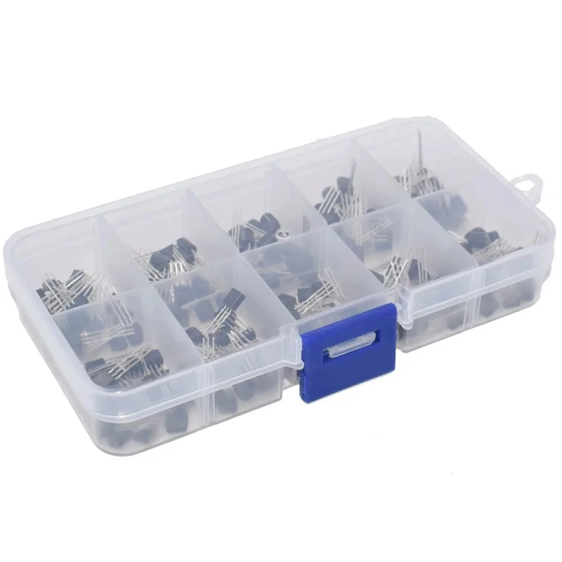 BC337 BC327 2N2222 2N2907 2N3904 2N3906 S8050 S8550 A1015 C1815 10Values*20pcs=200/set Transistors Box Pack Transistor kit TO-92