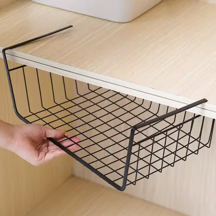 Shelf Organizer Basket Hanging Under The Cabinet Kitchen Under The Cabinet Hanging Shelf Office Storage Basket Office