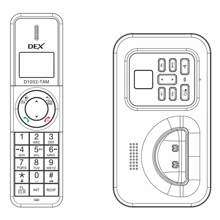  Портативный Телефон DECT телефон там функция голосовых сообщений аналоговый