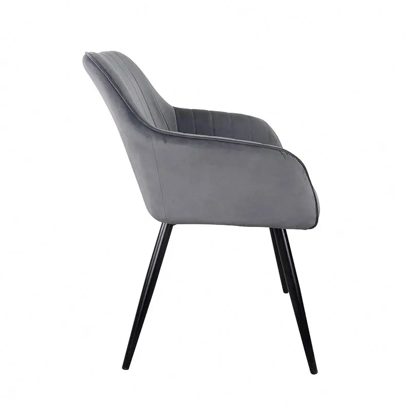 Wholesale Dining Chair free samples metal legs black gold Nordic velvet modern luxury dining chairs