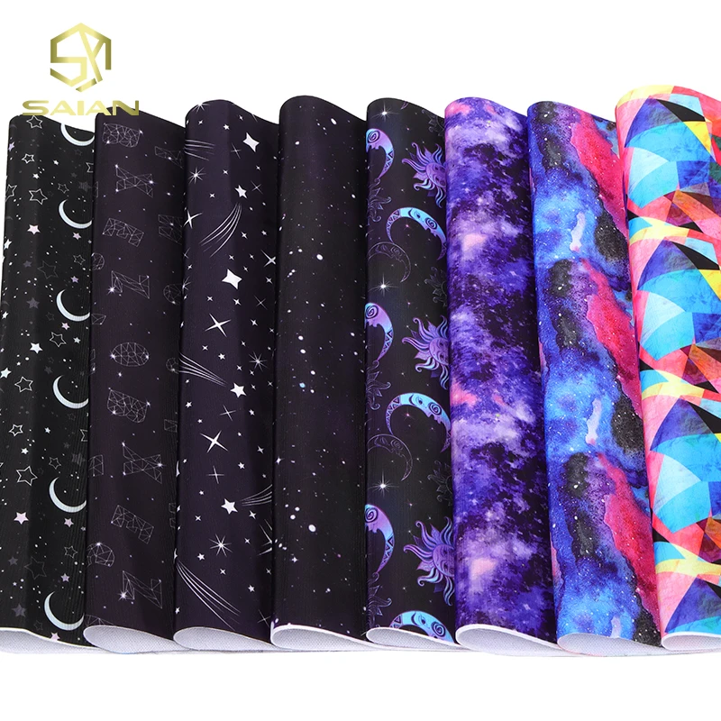 Custom Waterproof Starry Sky Series Design Digital Printed Polyester Memory Composite Fabric For Clothing Toy Garment Bag