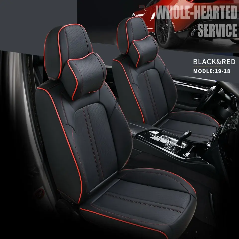New Sport Leather Car Interior Accessories Car Seat Pvc Cushion Full Set Luxury Seat Cover