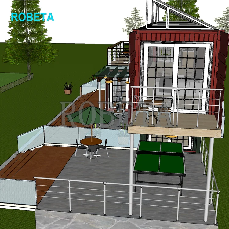 Modular Holiday House Townhouse Casa Container Van 20ft toilet with shower Mobile cabins