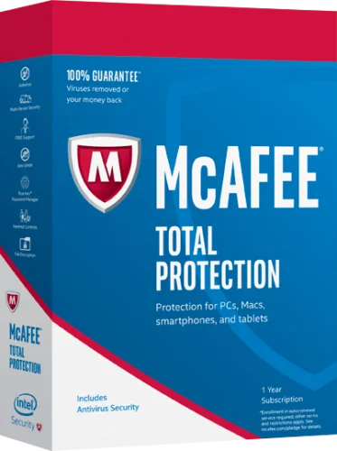 Hot Selling McAfee  1 year 1 User Computer software antivirus plus one year multi user for pc mac android mcafee original key