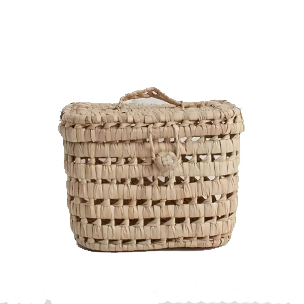 Classic Handmade Mini Picnic Basket Hanging Storage hand woven storage baskets bamboo storage basket