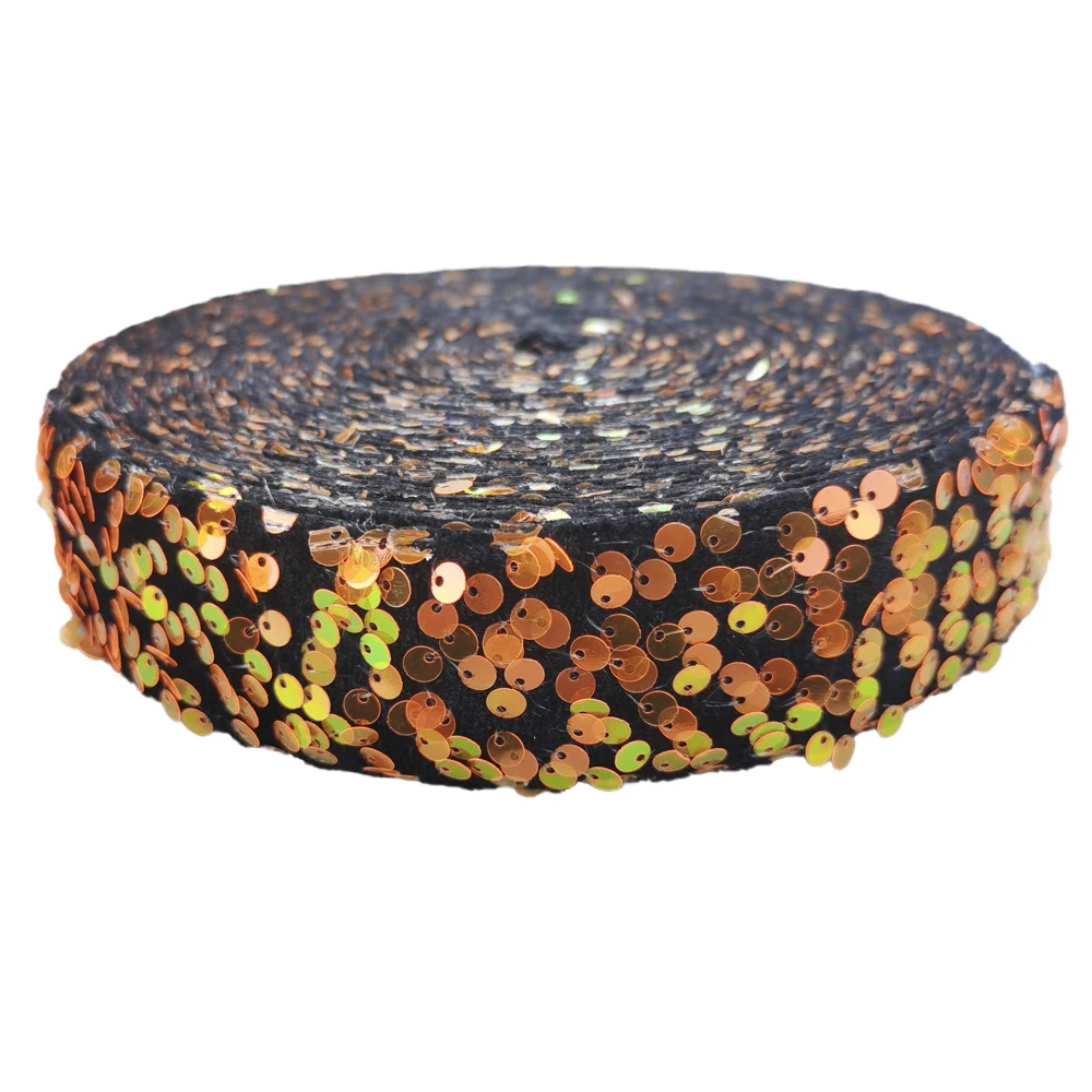 RIMISRibbon 38mm RMS New  Series Colorful Glitter Velvet Sequin Ribbon for bows or accessories diy craft