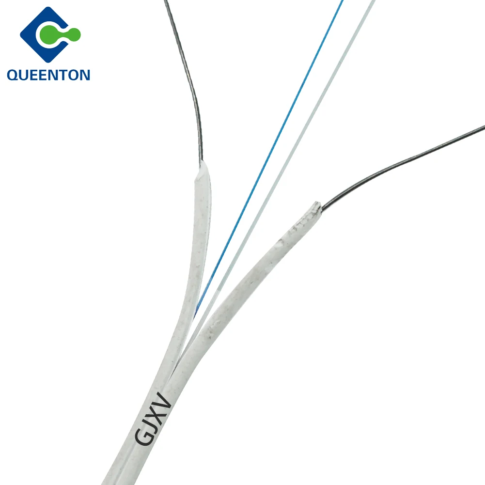 Network Building Self-Support Outdoor Single Mode Fiber Optic Cable GJXV 1-12 Cores G657A Indoor Fiber Optic Drop Cable