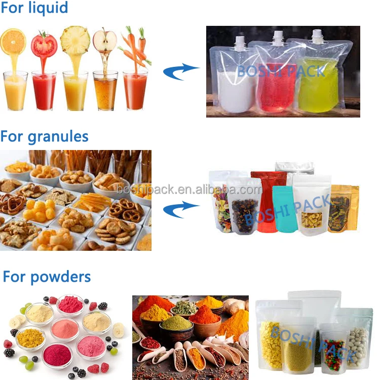 Wheat Germ Candy Corn Okra Brussel Ziplock Bag Packing Machine Salad Vegetable Cherry Tomato Stand Up Zipper Bag Packing Machine