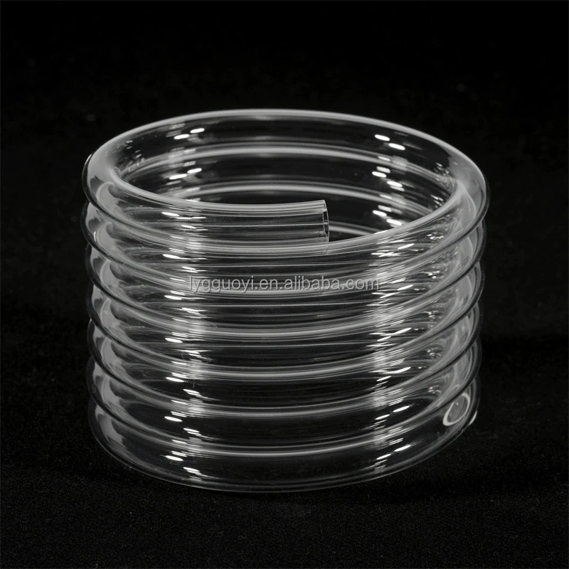 high-temperature spiral quartz glass tubing pyrex pipes for sale