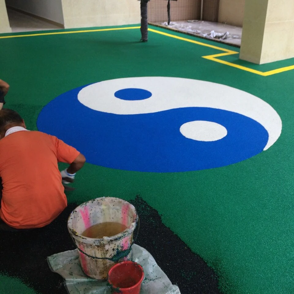 Уличная детская площадка с хорошими гранулами EPDM и полиуретановым клеем