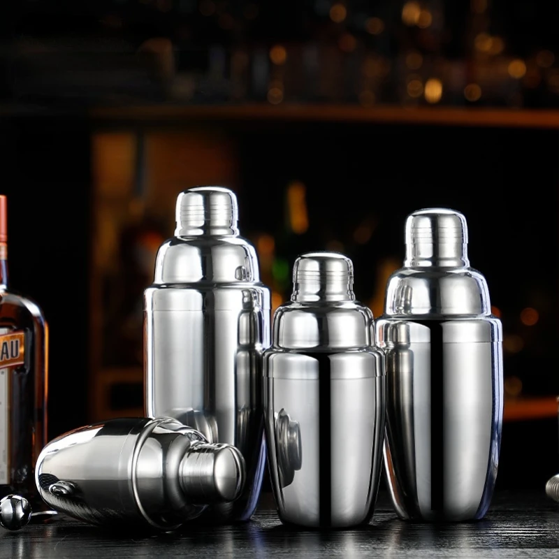 Professional Barware Tools Cocktail Shaker Set Bar Bartender Kit Stainless Steel Silver Cocktail Shaker Drink Set