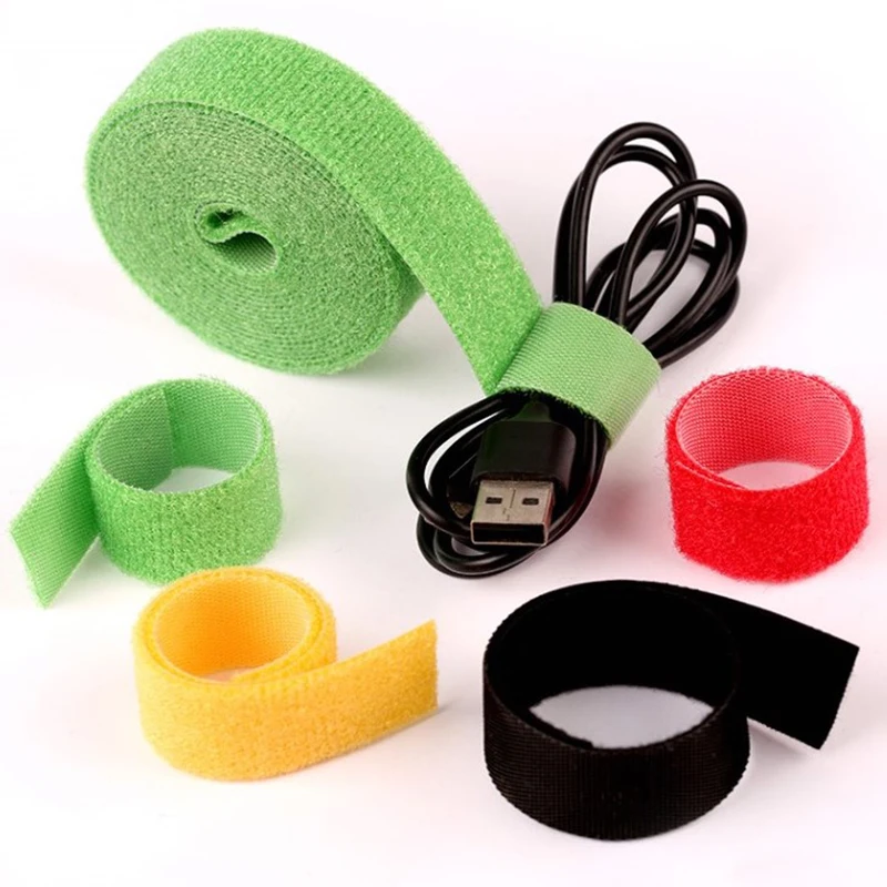 Logo Print Removable Tape Hook And Loop Double Sided Adhesive Strap