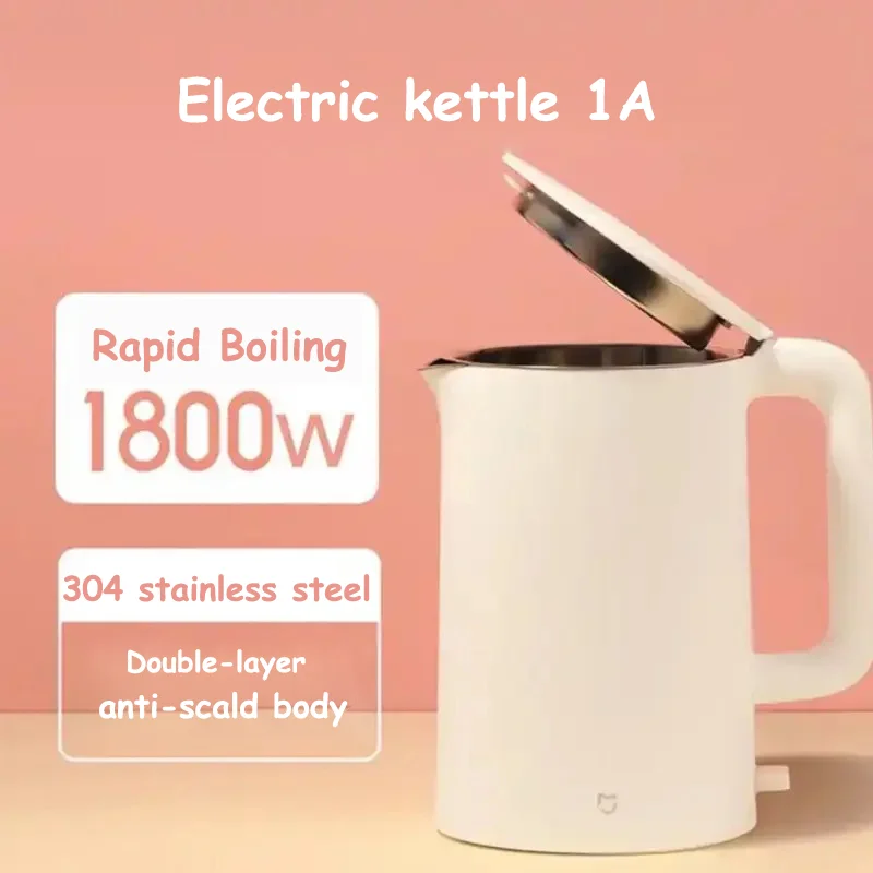 Home electric kettle 1A dormitory small large-capacity stainless steel anti-scald automatic power-off hot water kettle