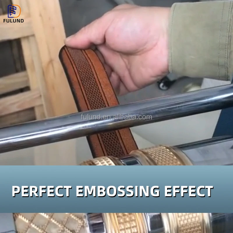 Custom Animal Pattern Making Leather Belt Roller Embossing Machine