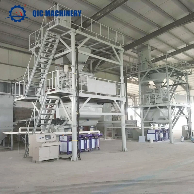 Ceramic Tiles Manufacturing Line Dry Mortar Mixing Complete Production Tile Adhesive Plant
