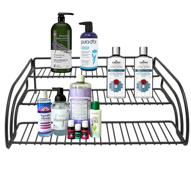 Metal wire widely used toilet storage rack bathroom storage rack spice rack 3 tier oil vinegar set