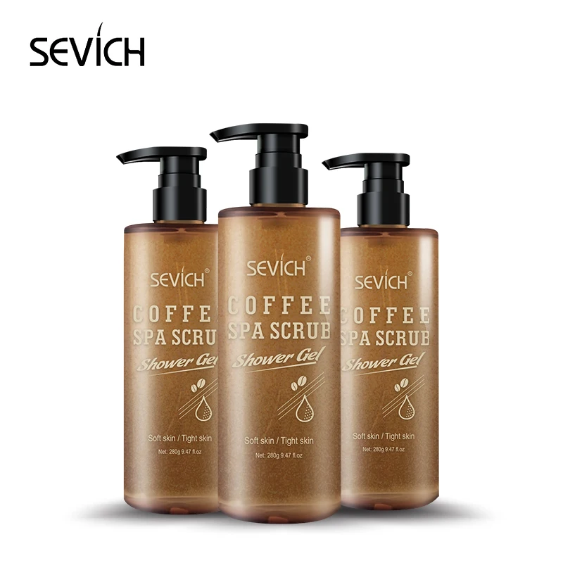 Amazon smoothing moisture refreshing skin whitening coffee scrub shower gel