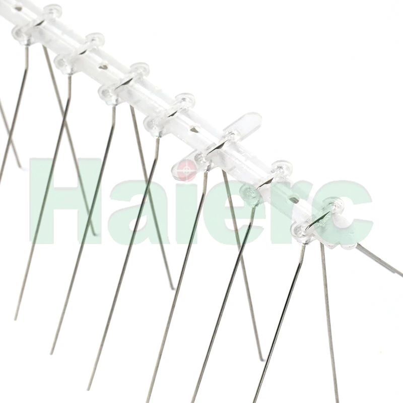 Haierc Wholesale 50 cm Reusable PP Plastic Base Bird Deterrent Spikes Scare Birds For Small Birds Anti Pigeon Pest Control