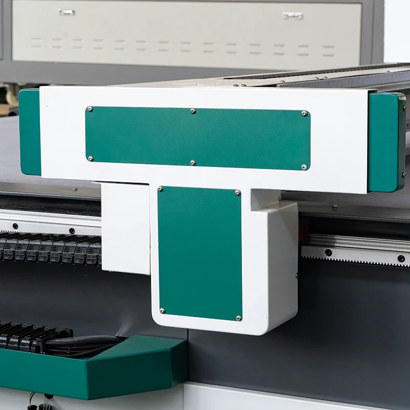 Double heads digital pot bamboo large card packing glass metal aluminium sit tea slide box die cutting machine with ccd Camera