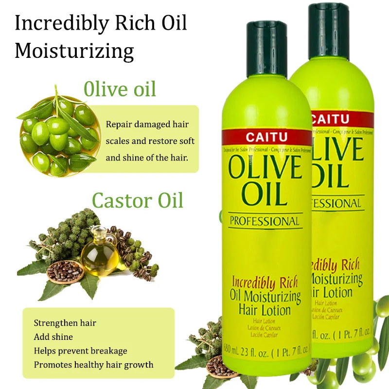 Olive Oil Black Castor Oil Professional Moisturizing Repair Curly Hair Lotion