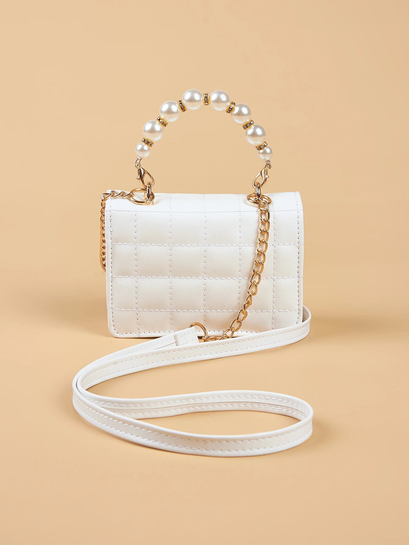 Hot Sale Kids Purses and Handbags Brand Designer Inspired Purses Shoulder Bags Chocolate Pearl for Little Girls Fashion Bag