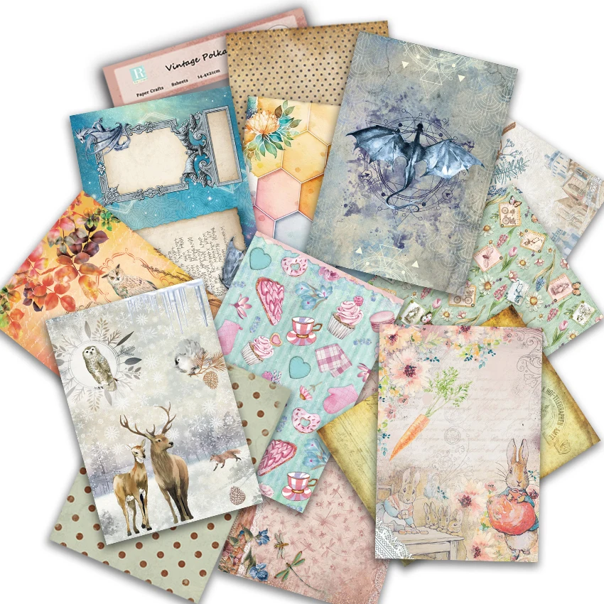 Paper Craft Junk Journal Scrapbooking Creative Cardmaking  A5 Cardstock DIY Paper Material