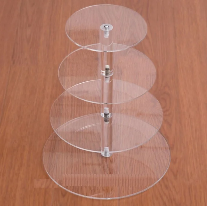 5-Tier Wedding Round Cake Tools Cake Plate Center Stand Handle Rod Cake Stand Wedding Birthday Party Decoration