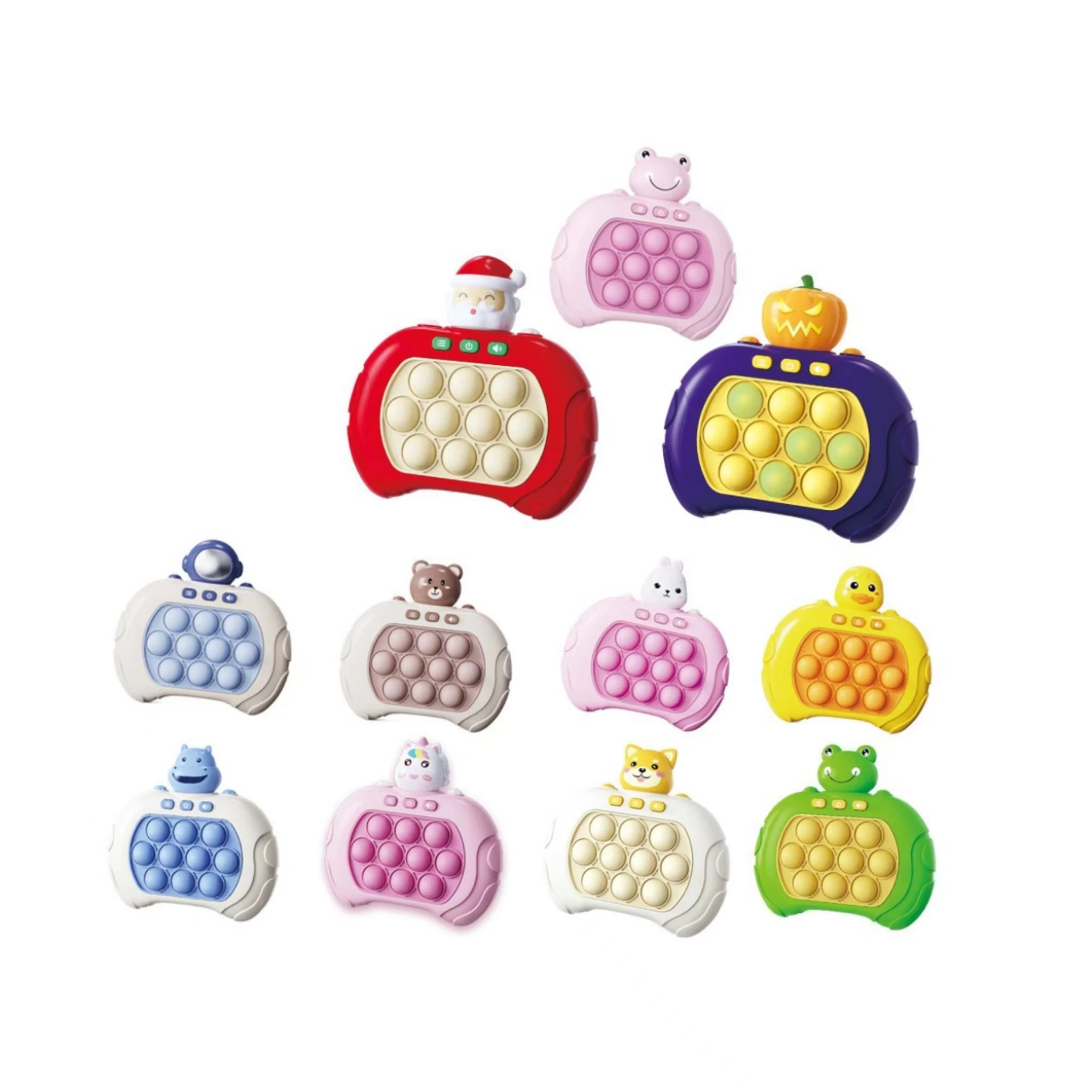 Quick Push Pop Game Fidget Toys for Kids Adults Handheld Game Fast Puzzle Game Machine Push Bubble Stress Toy Relief Gifts
