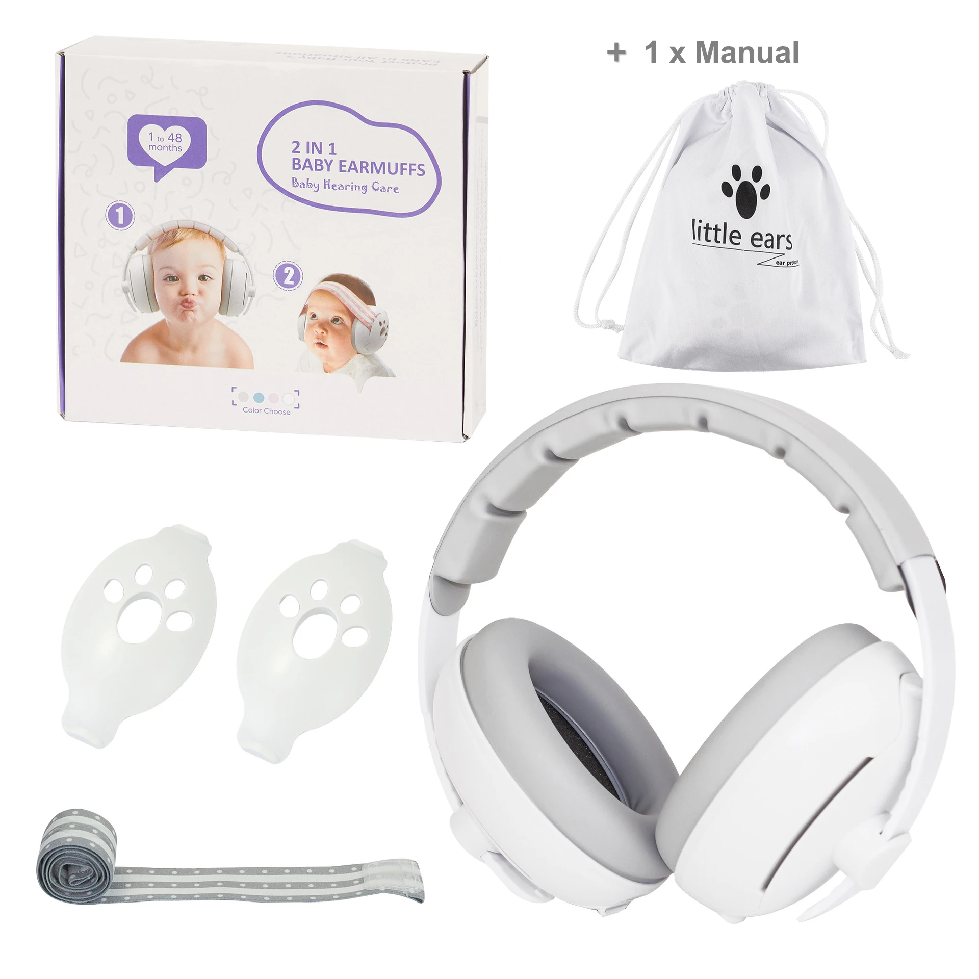 EM1009SK 2 в 1 детские наушники для сна для детей, защита для слуха, защита для слуха, звукоизоляционные наушники, АБС, снижение уровня шума