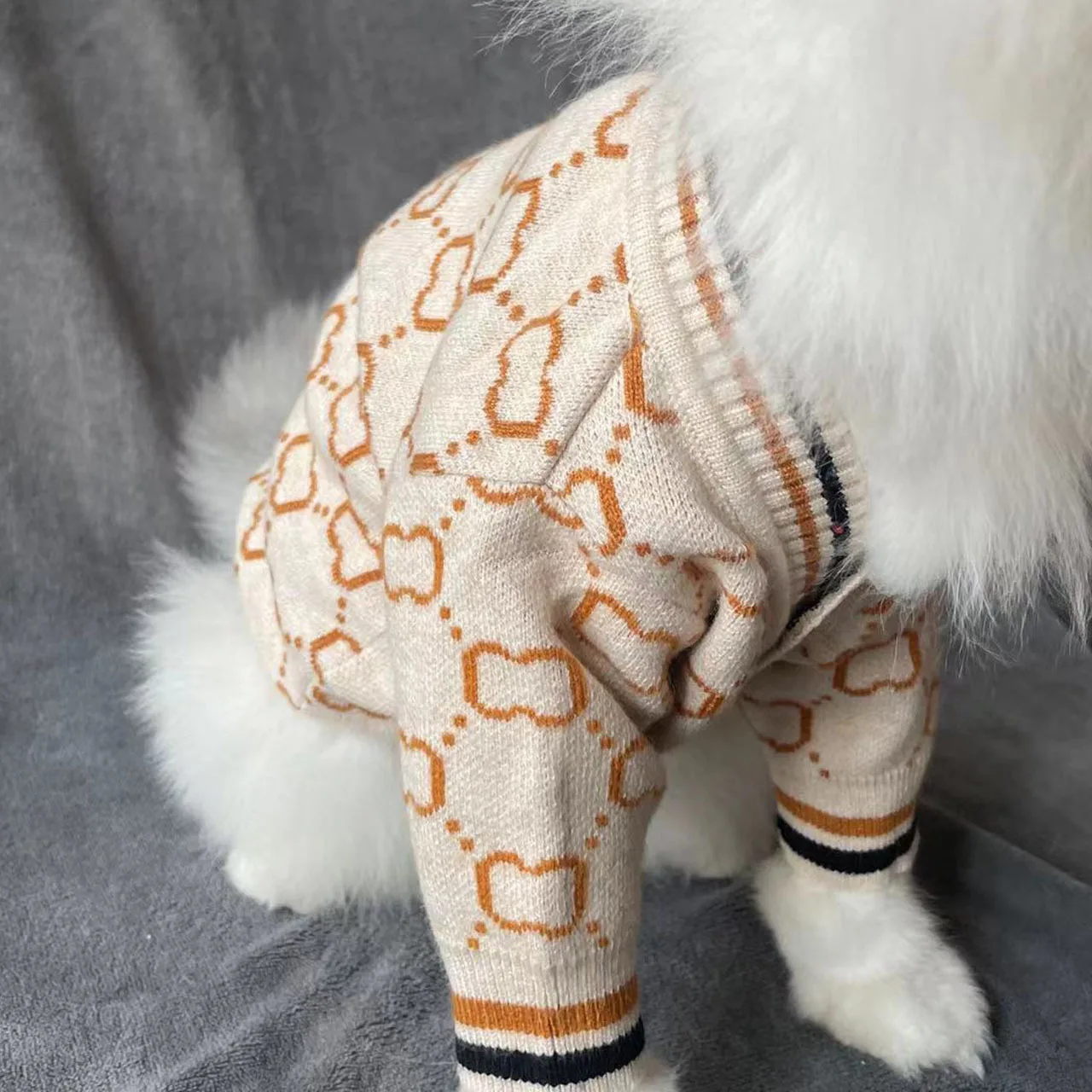 Dog Cold Fuzzy Winter Coat Clothes Knit Small Designer Dog Sweater for Small Medium Dogs Puppy Girl Boys