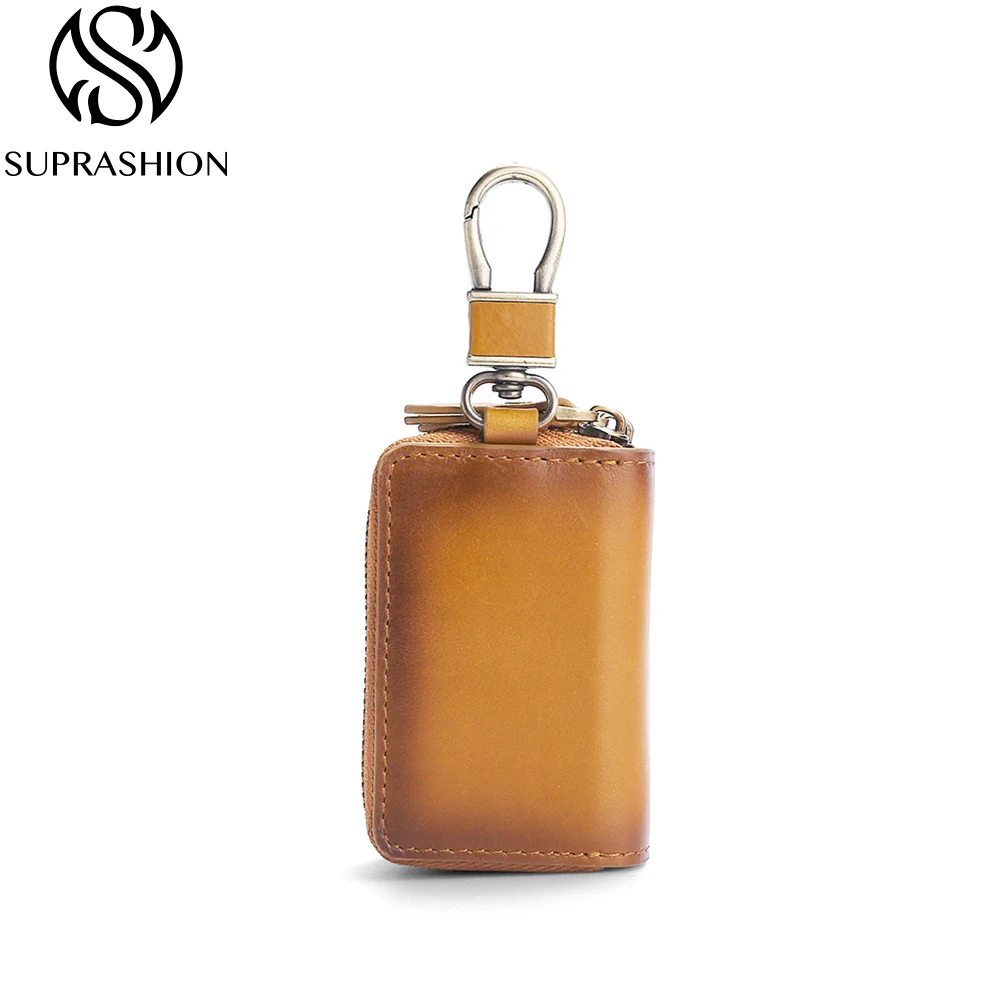 Hot Selling PU Leather Car Remote Control Keycase Car Keycase With Zipper Window