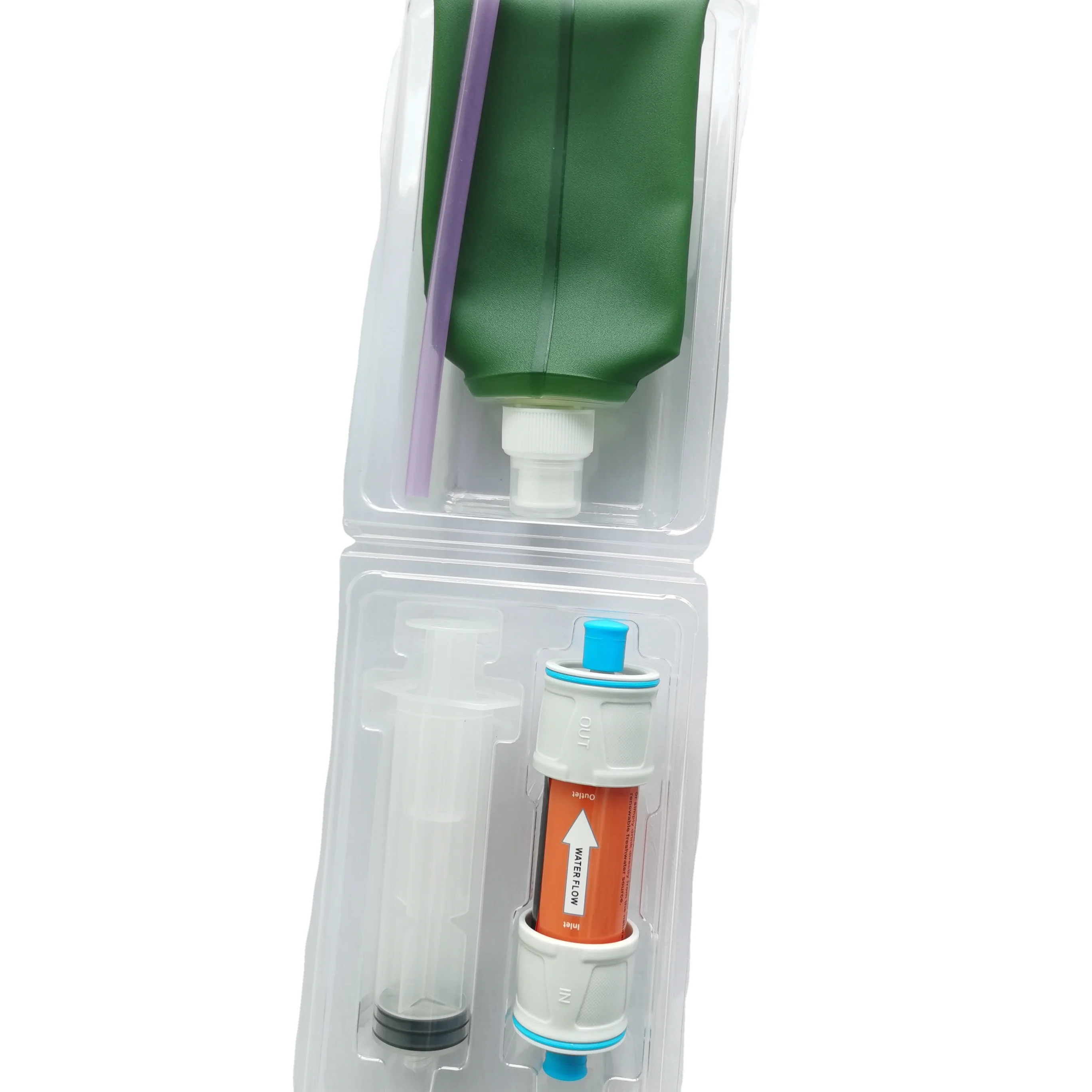 Wholesale Survival Emergency Water purifier Filter Straws With Other Camping Supplies