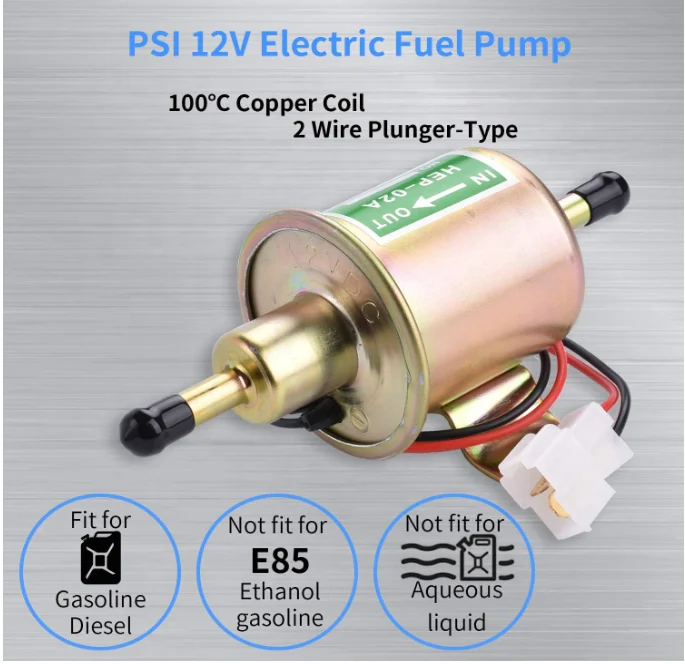 low pressure electric fuel pumps HEP02A HEP-02A low pressure fuel pump for carburetor
