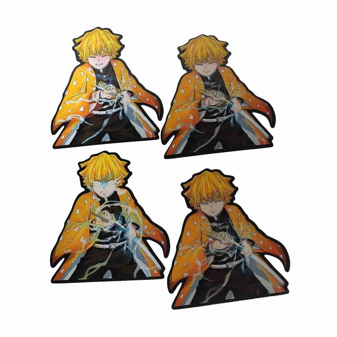 Hot sale Dragon Ball /  Demon Slayer/Attack on Titan 3D cute  Sticker for Car Window 3D Japanese Anime Figure Sticker