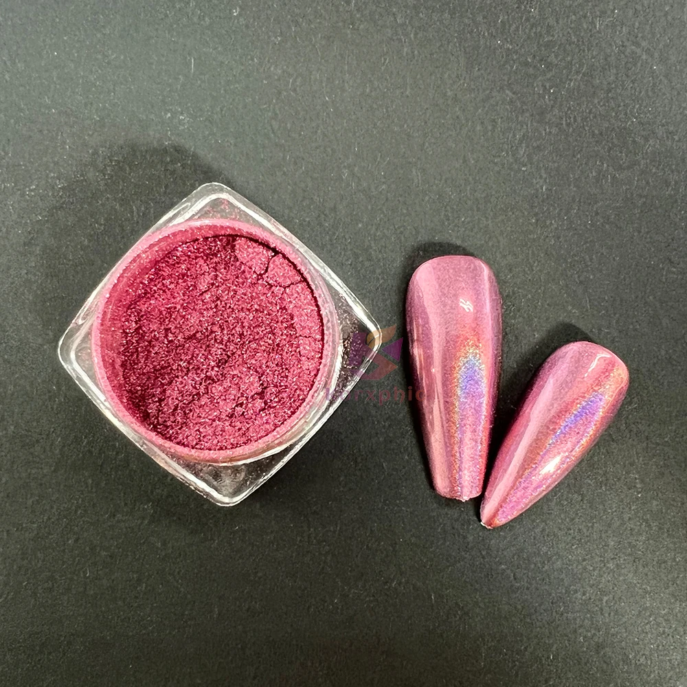 Extra Fine Nail Holographic Chrome Pigments Laser Holographic Mirror Powder Rainbow Pigment Watercolor Paints