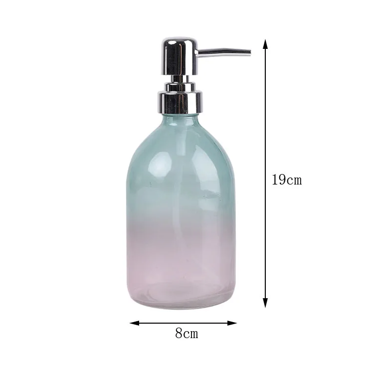  500ml Hotel Hand Soap Lotion Sanitizer Shower Gel Glass Shampoo Bottle with