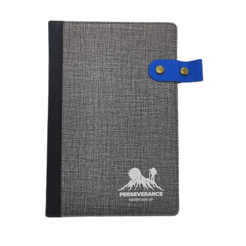 PU leather Notebook with Fabric Custom Logo Journal Note book