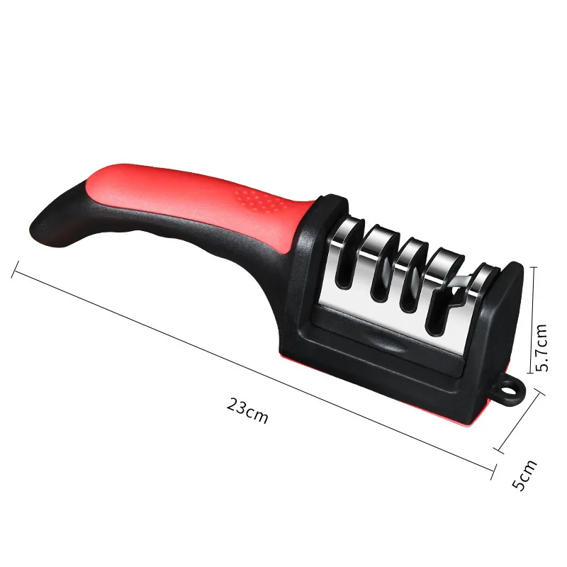 Wholesale Stainless Steel Blades Knife Sharpener Non-Slip Base fruit knife sharpener scissors