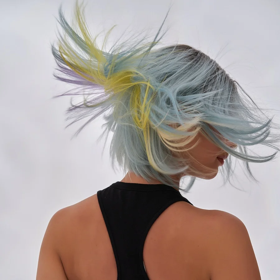 K.S WIGS Lace Front  Straight BOB Mixed Ombre Colored Wig Virgin Hair Lace Wig