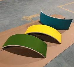 OEM New Design Kids Wood Balancing Standing Yoga Stability Rehabilitation Trainer Fitness Wooden Wobble Balance Board