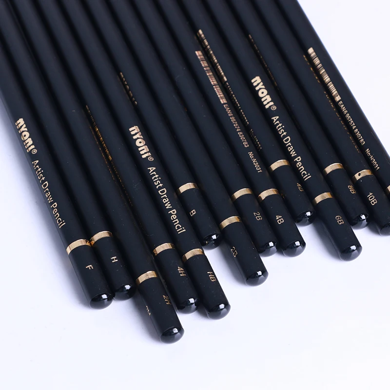 Hot selling professional sketch pencil Artist Standard Drawing Pencils  Office & School charcoal Pencil