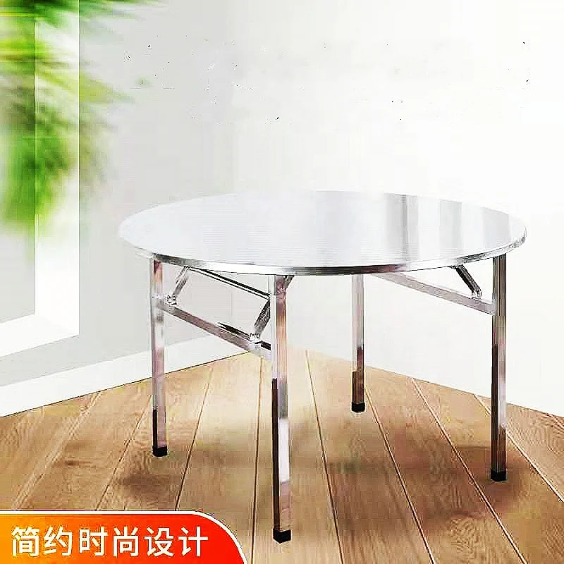  Foshan Furniture supplier silve banquet wedding table hotel stainless steel folding