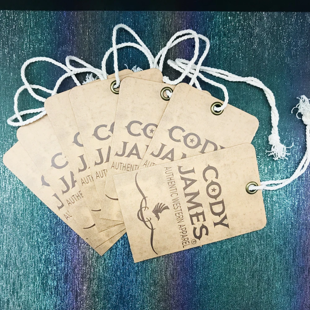 Custom Eco Friendly Logo Canvas Ladies Jeans Hang Tag Labels