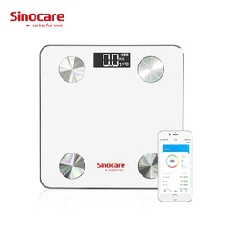 Sinocare Smart Electronic Body Fat Weight Scale Analyzer Intelligent Wireless Digital Electronic Scale Bathroom BT