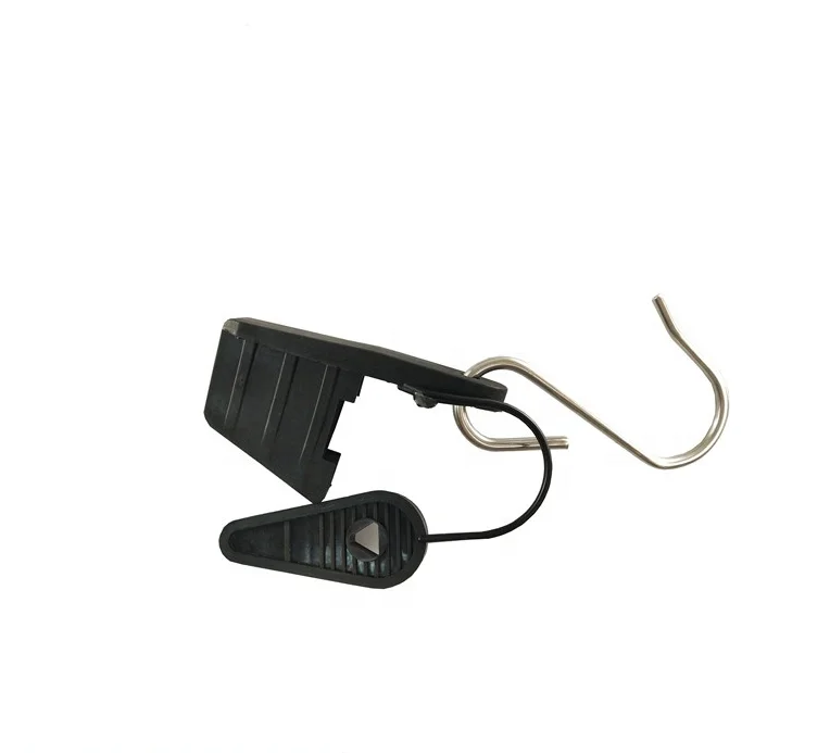 FTTH Telecom S Type Adjustable Aluminum Wedge Clamp Tension Clamp Drop Wire Clamp for Fiber Optic Cable Accessories
