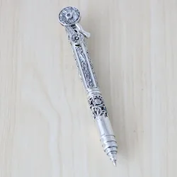 S925 silver Tang grass flower pattern ball water pen automatic retractable stationery signature office business